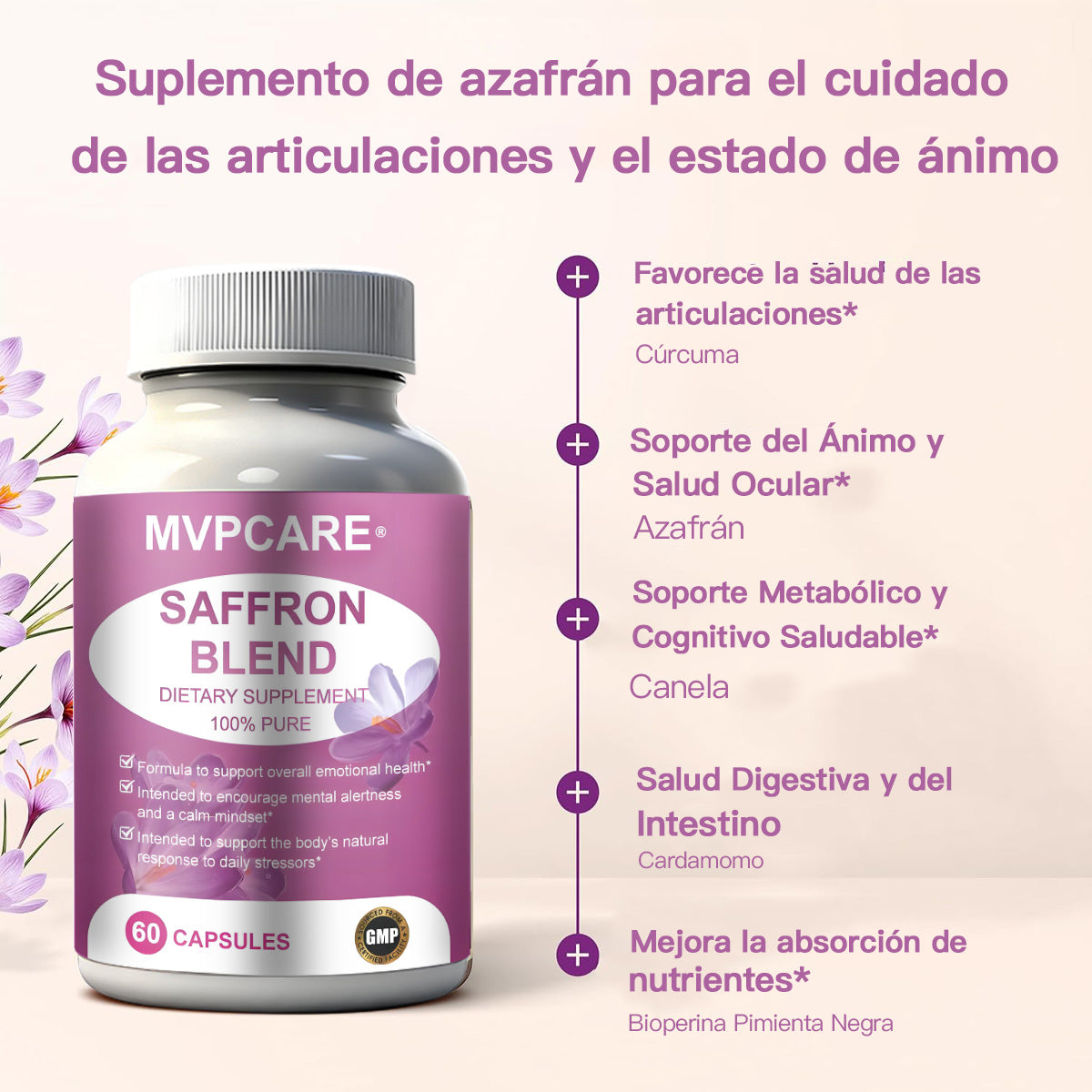 Mvpcare Azafrán Suplemento[90 mg]