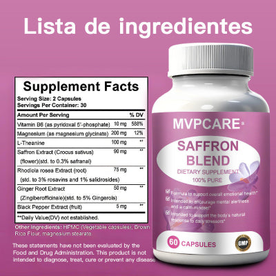 Mvpcare Azafrán Suplemento[90 mg]