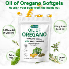 Cápsulas blandas de aceite de orégano，300 Cápsulas