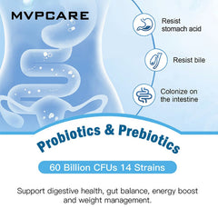 Mvpcare 10 Billones De Probioticos Con Cepas - 60 Cápsulas Gominolas
