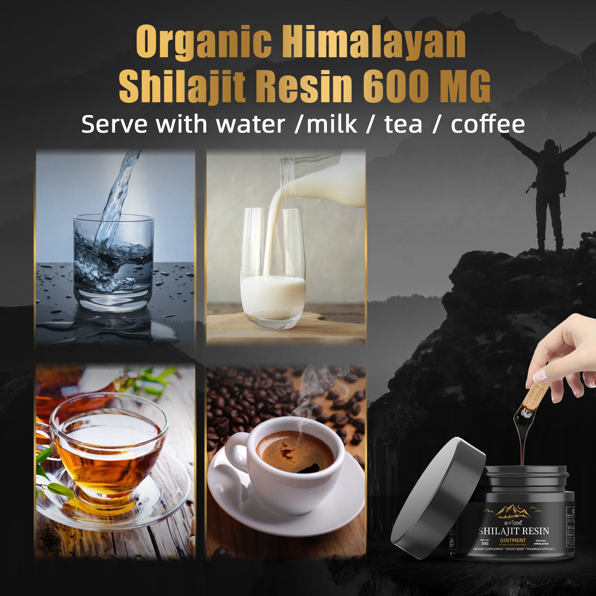 Mvpcare Resina De Shilajit Natural Pura Orgánica Del Himalaya 30ml