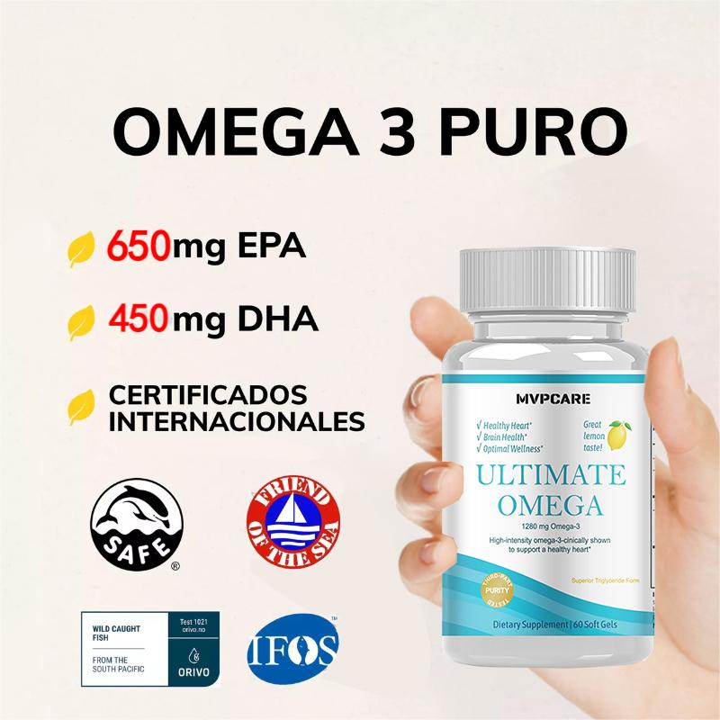 Omega 3 Con Epa Y Dha De Aceite De Pescado - 100 Cápsulas Sabor Sin Sabor