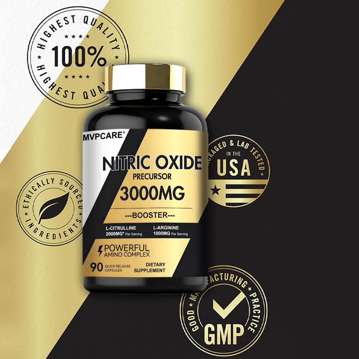 Mvpcare Nitric Oxide Supplement 3000 mg