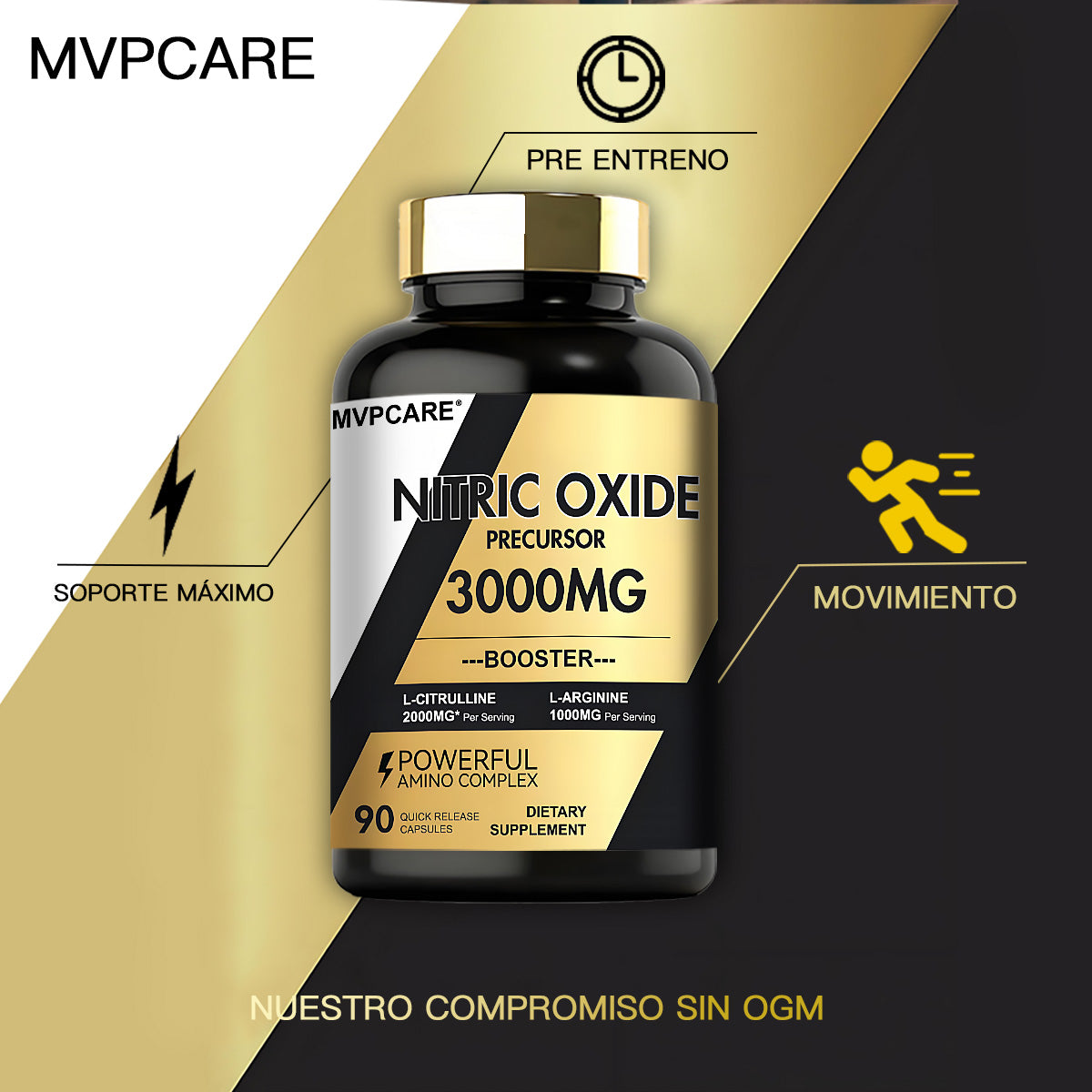 Mvpcare Nitric Oxide Supplement 3000 mg