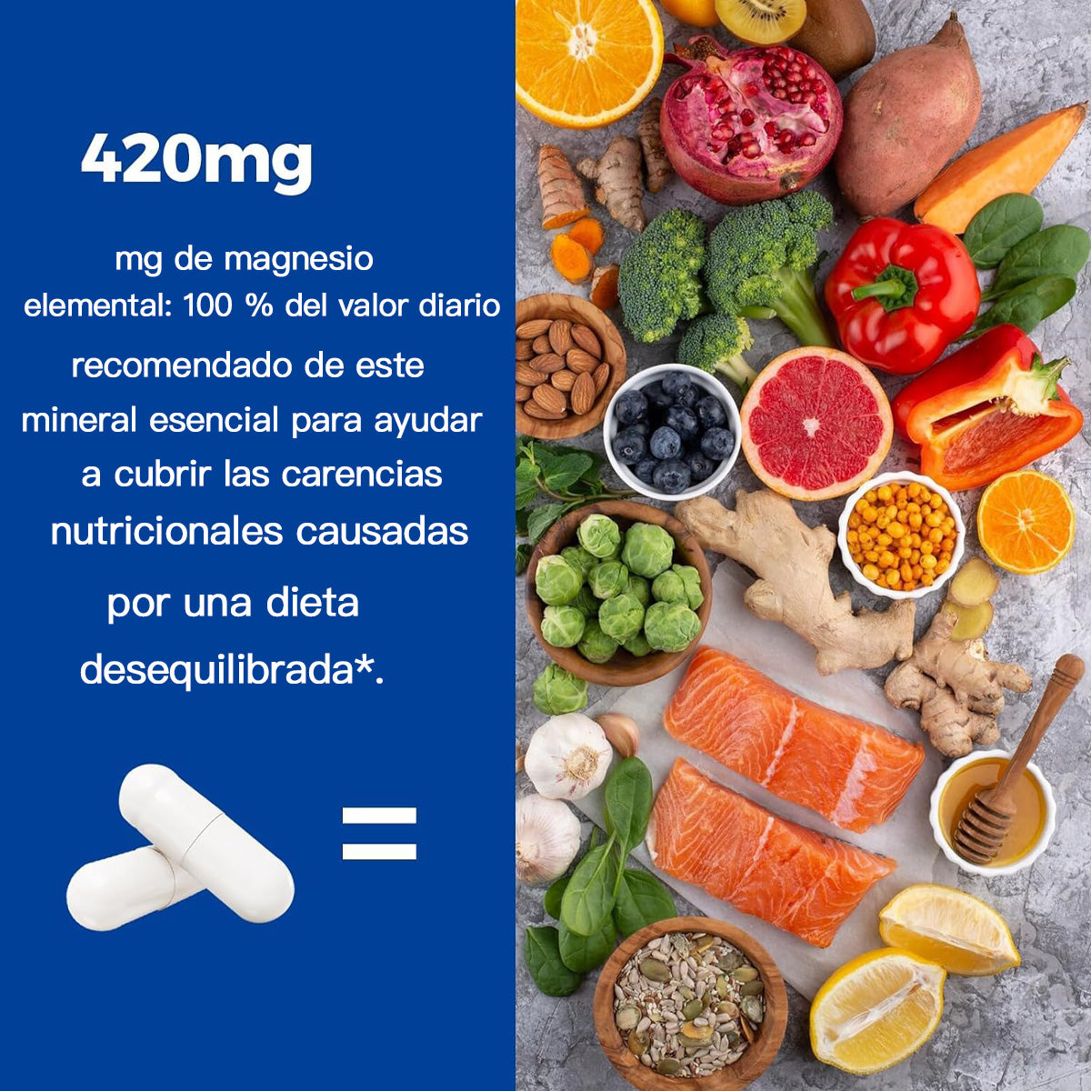 10 en 1 Complejo de magnesio 1250 mg