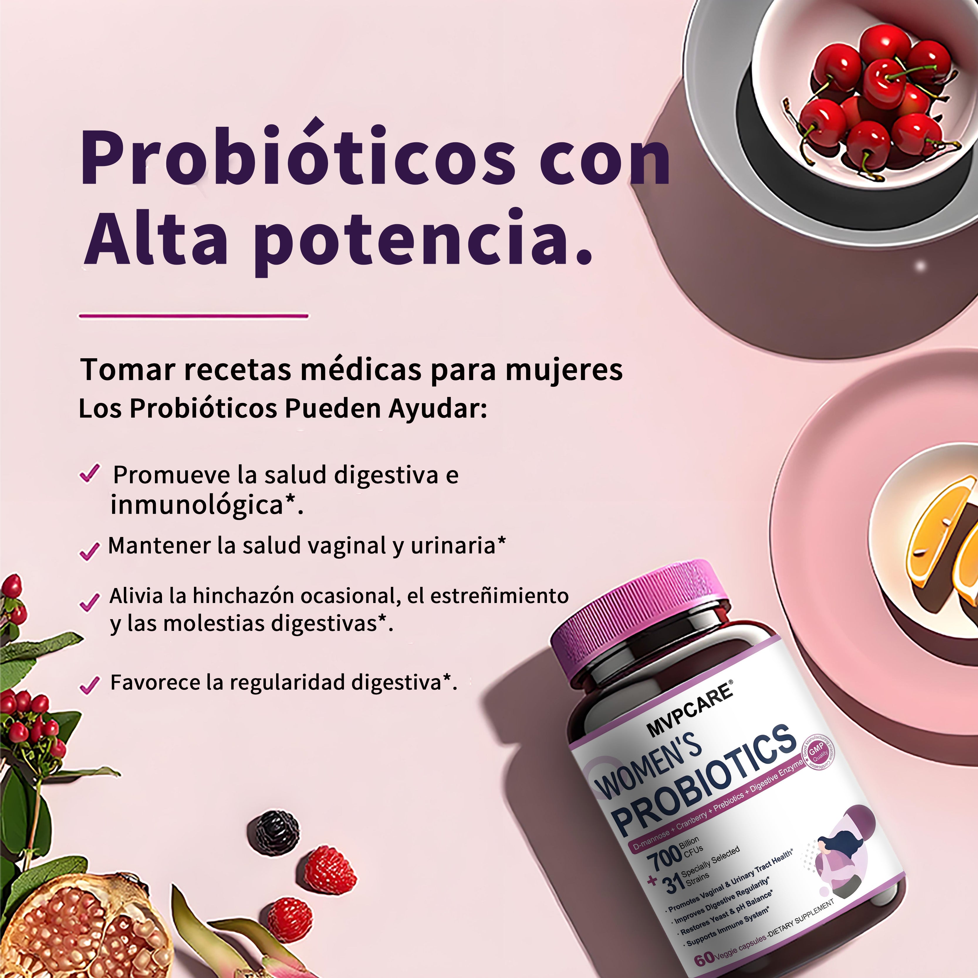Mvpcare probióticos para mujeres