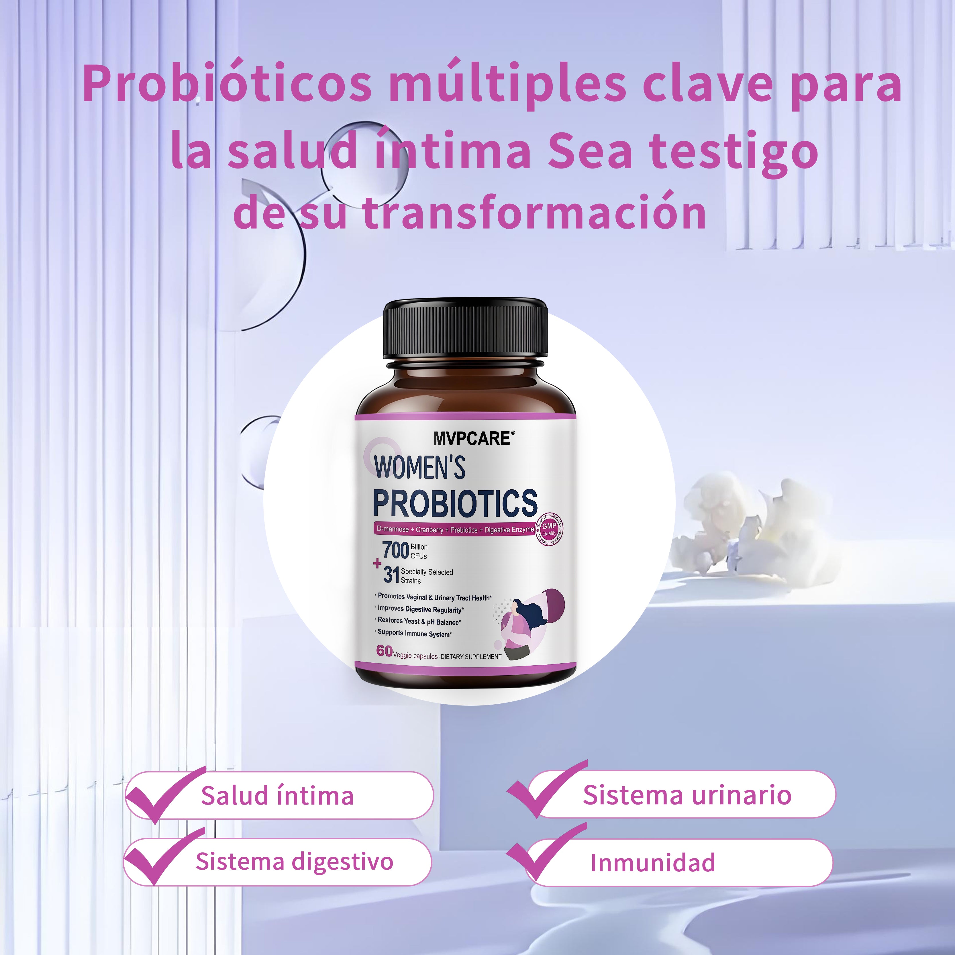 Mvpcare probióticos para mujeres