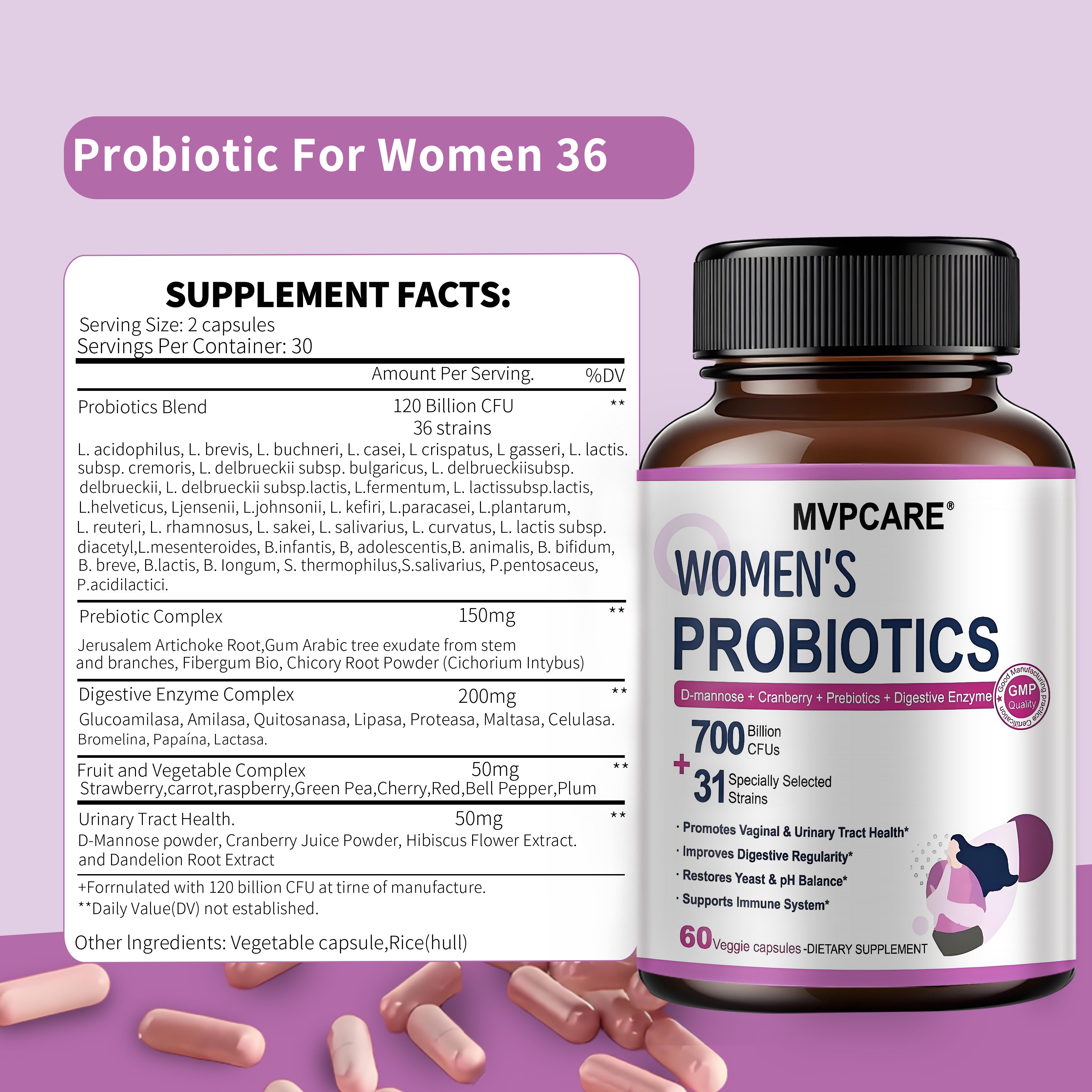 Mvpcare probióticos para mujeres