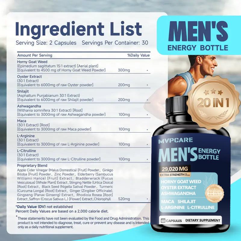 Mvpcare Men’s Energy Bottle